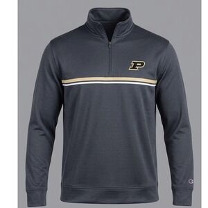 NWT Champion Purdue Boilermakers Mens XL Quarter Zip Pullover Gray